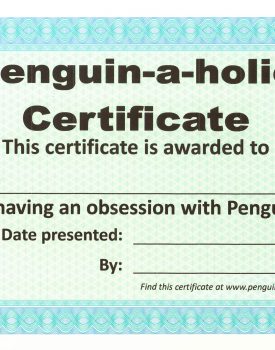 Penguin-a-holic Certificate