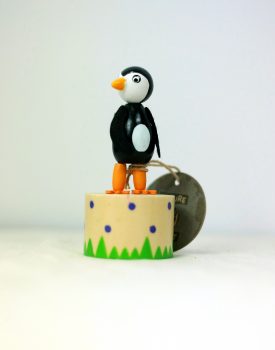 Press Up Wooden Penguin
