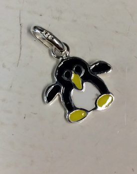 1cm Cute Penguin Necklace (Sterling Silver)