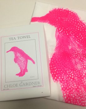 Chloe Gardener - Boxed Pink Penguin Tea Towel
