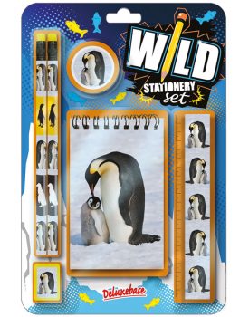 Wild Penguin Stationery Set