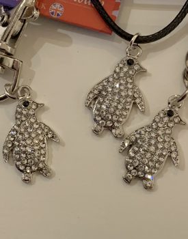Clear Glitter Penguins