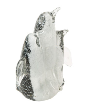 Objets d’art Glass Figurine - Three Penguins