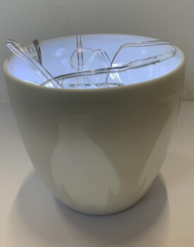Penguin White Tealight Holder