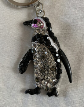 Large Glitter Humbolt Penguin Keyring