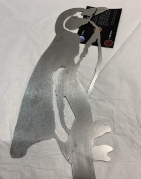 Metal Motif Penguin Fence Topper