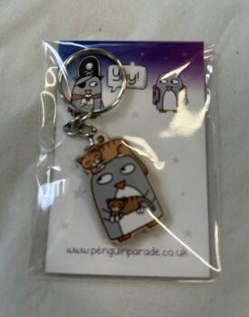 Penguin Keyring - Crazy Cat Penguin