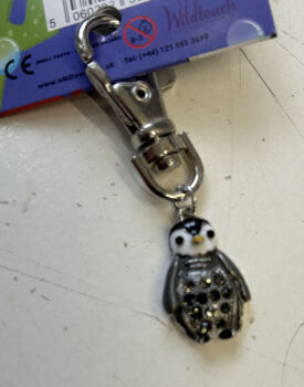 Small Glitter Baby Penguin Bag Charm