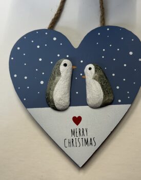 Merry Christmas Penguin Sign