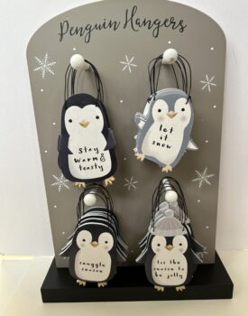 Hanging Winter Penguin Signs