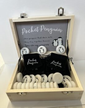 Pocket Penguin Marble Keepsake Stones