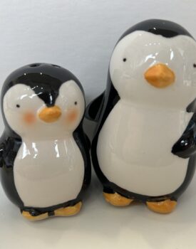 Hugging Penguins Winter Salt and Pepper Shakers
