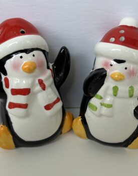 Cute Xmas Penguin Salt & Pepper Pots